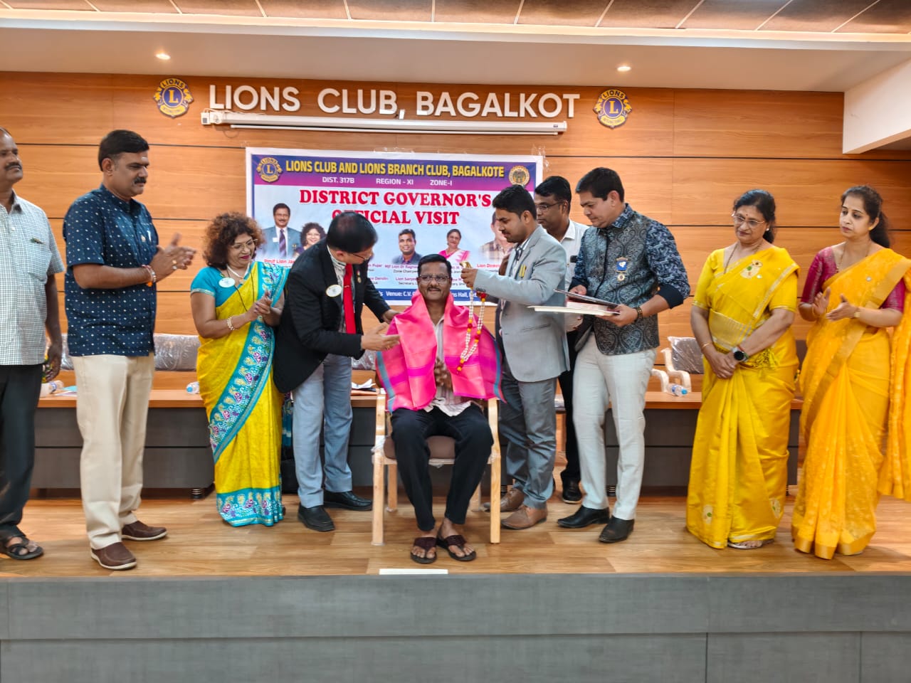 ATTENDING DG VISIT TO THE LIONS CLUB OF BAGALAKOT.