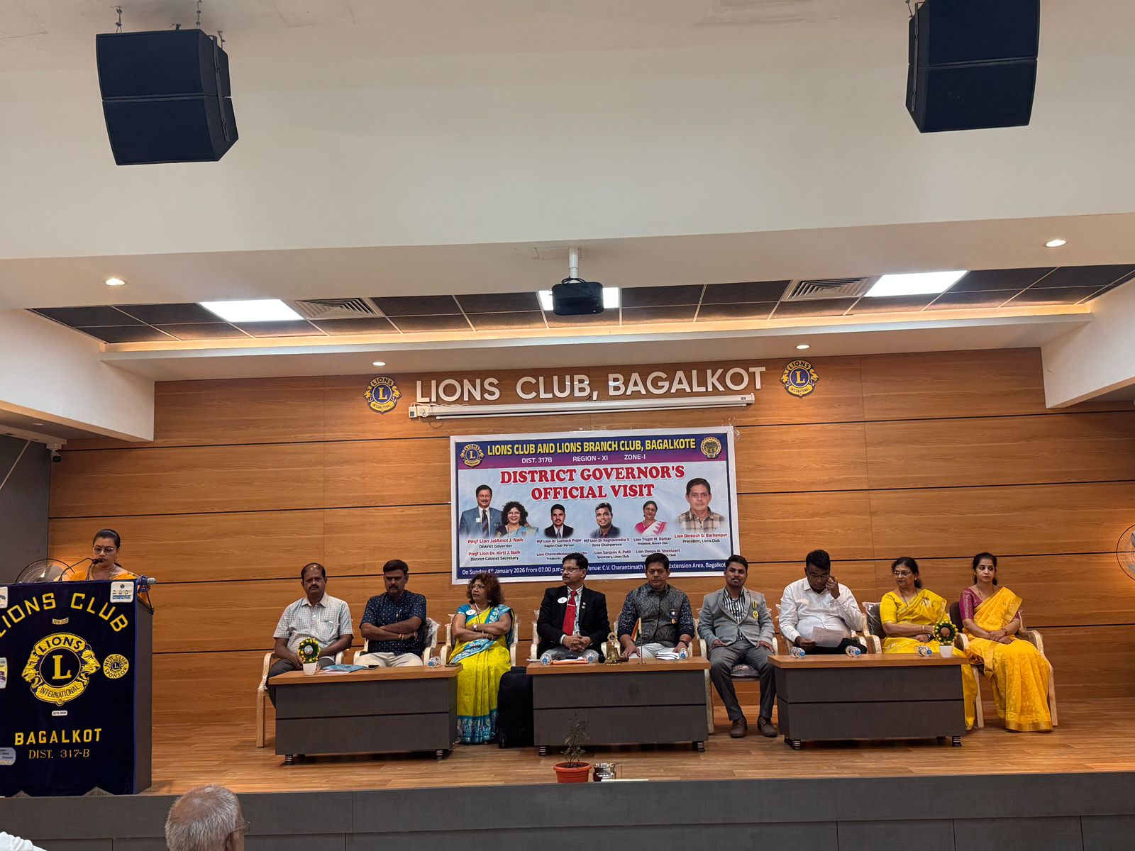 ATTENDING DG VISIT TO THE LIONS CLUB OF BAGALAKOT.