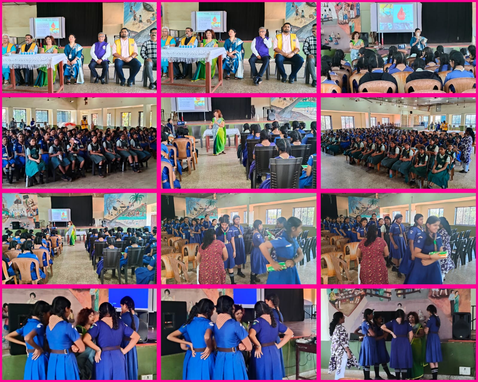 TALK ON 'MENSTRUAL HYGIENE' & DISTRIBUTION OF SANITARY PADS TO GIRLCHILD STUDENTS.