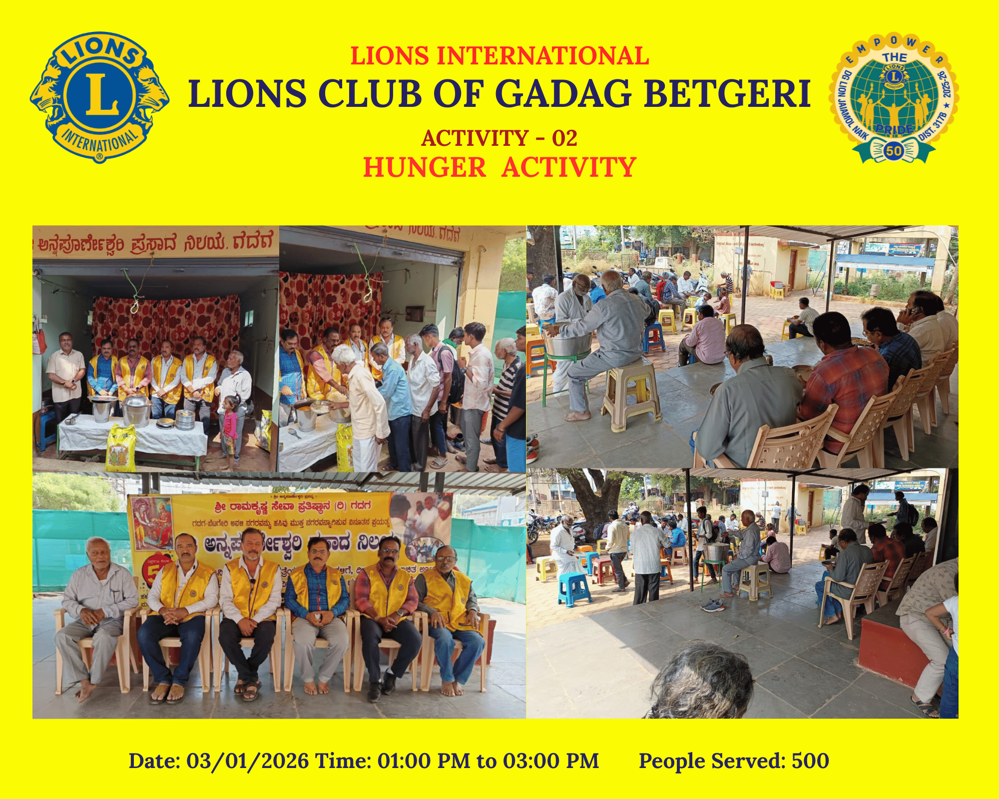 Hunger Relief at Annapurneshwari Prasad Nilaya