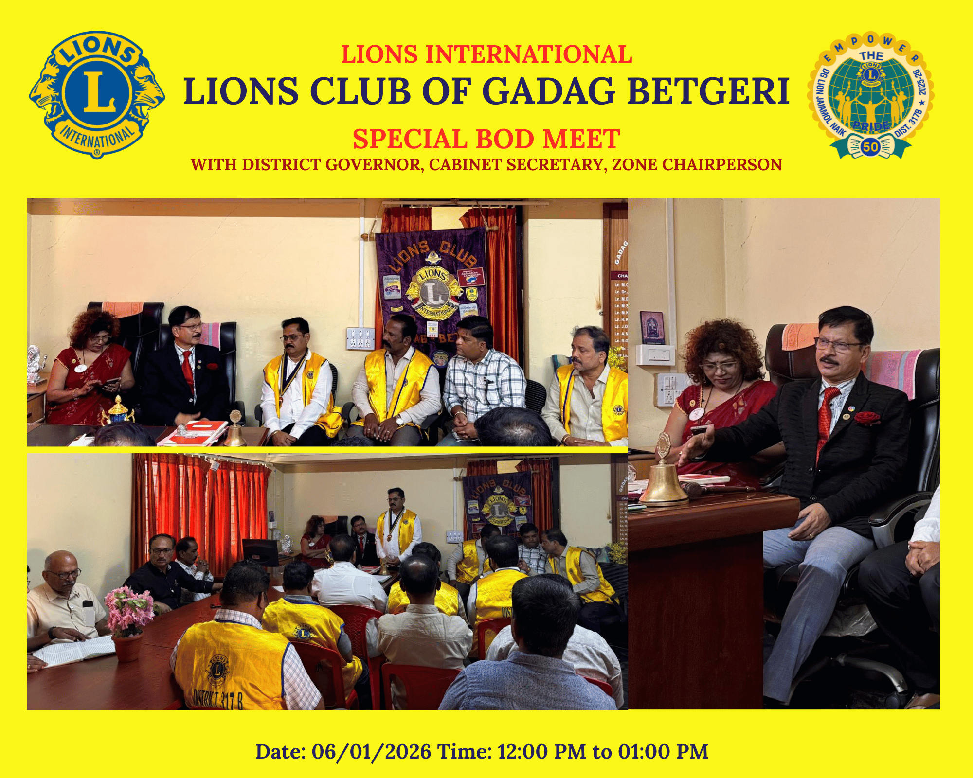 SPECIAL BOD during DG Visit