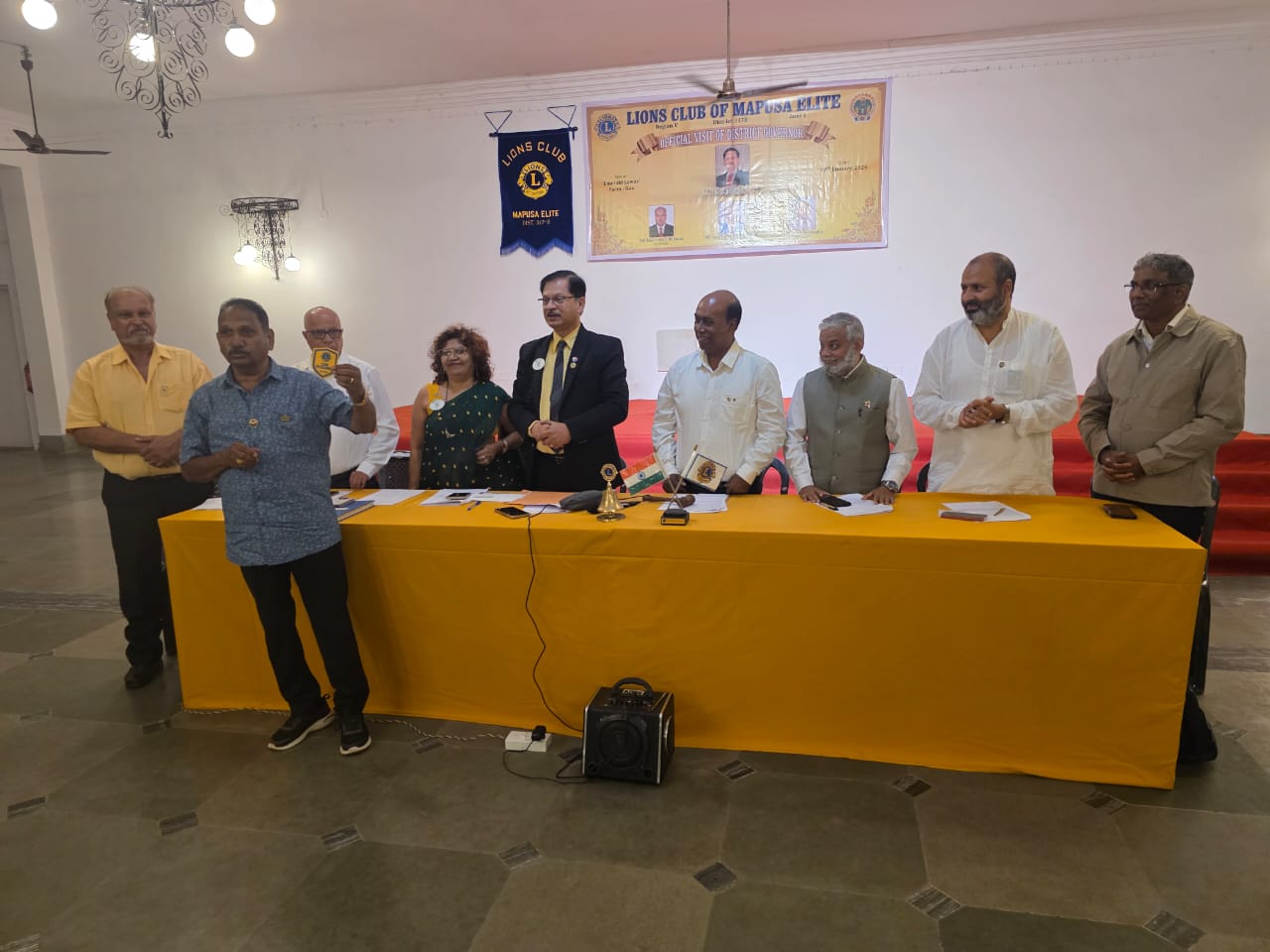 visit to lions club of Mapusa Elite  of my region for their general body Meeting 