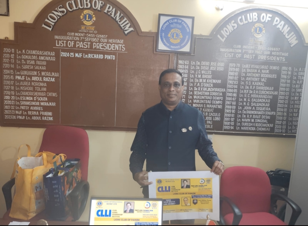 CLLI was conducted by MJF Lion Adrian Torres for Members of Lions Club of Panjim.