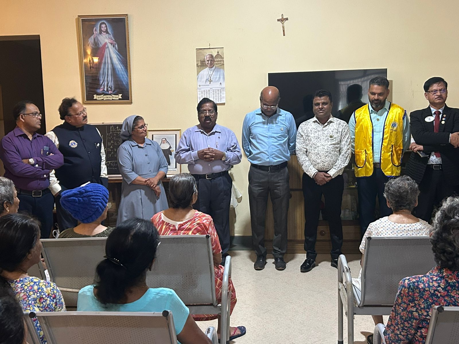 Visiting the Old age home with DG and Club Members during the Charter nite on 13th Jan 2026