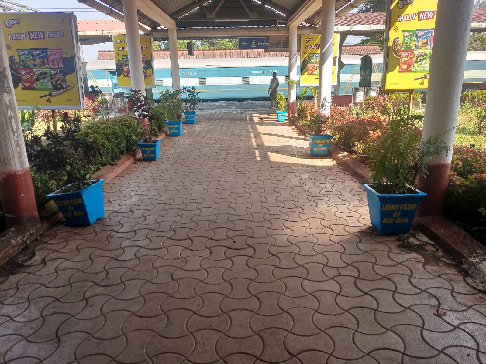 Maintaining the Garden at the Karmali Railway station