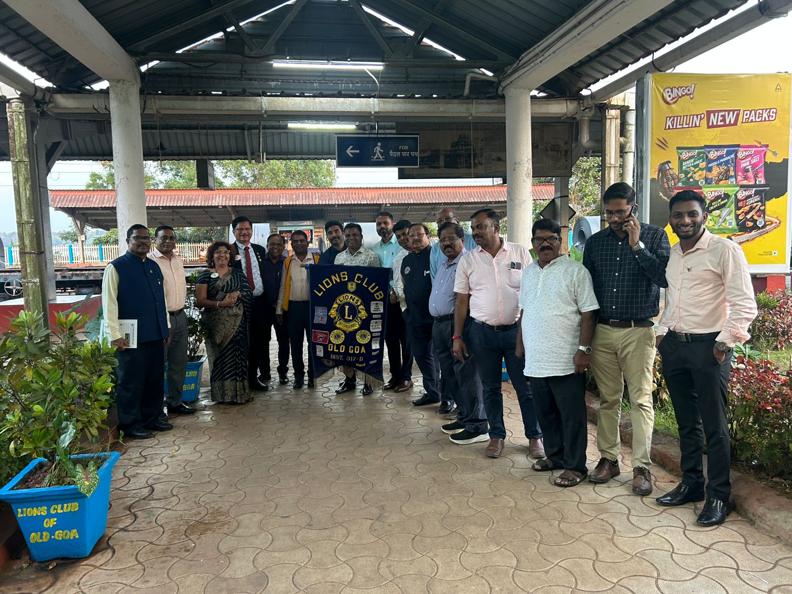 Maintaining the Garden at the Karmali Railway station