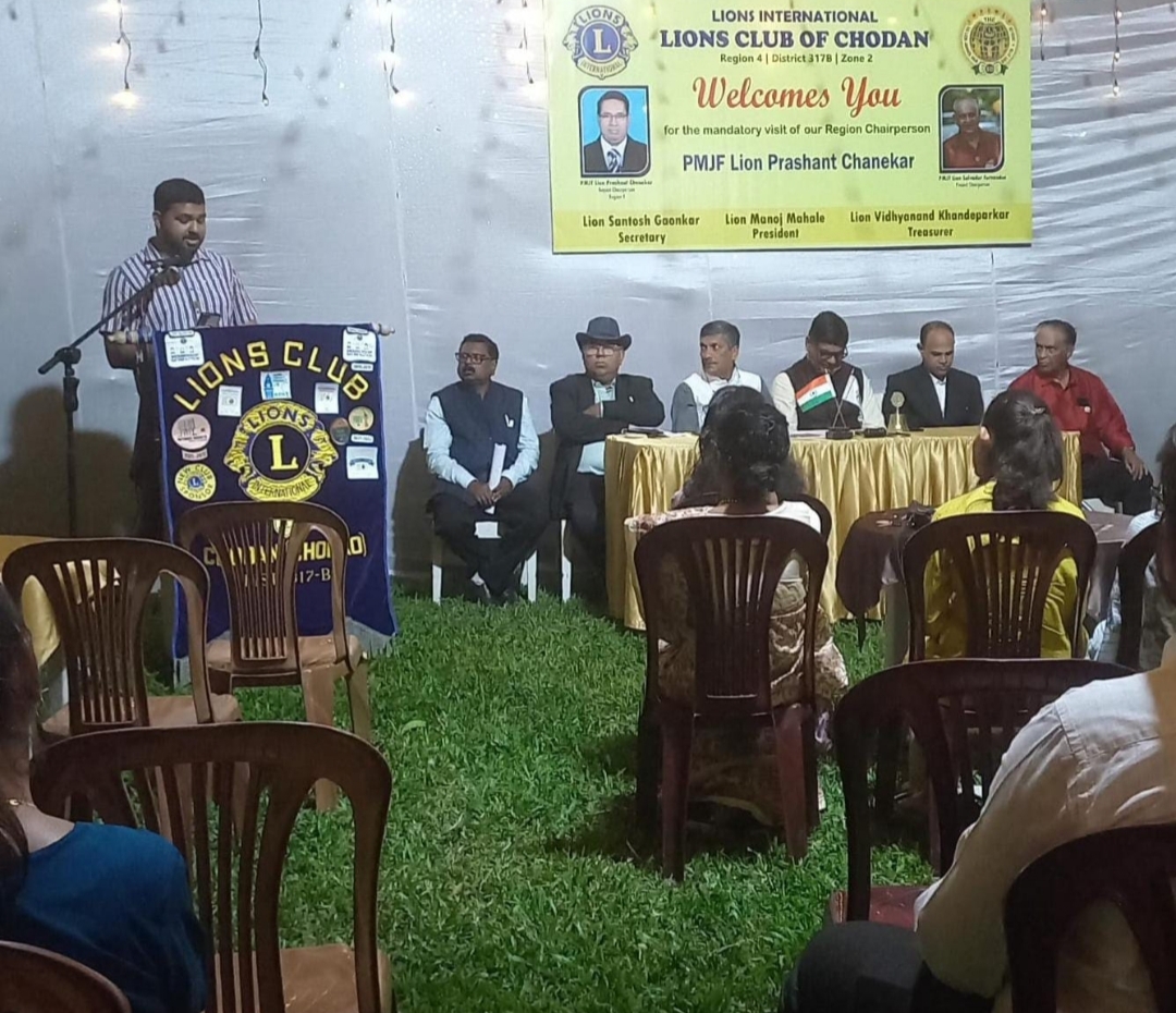 MJF Lion Satish Prabhu attended the Region Chairpersons' Visit to Lions Club of Chodan. He represented the Lions Club of Panjim.