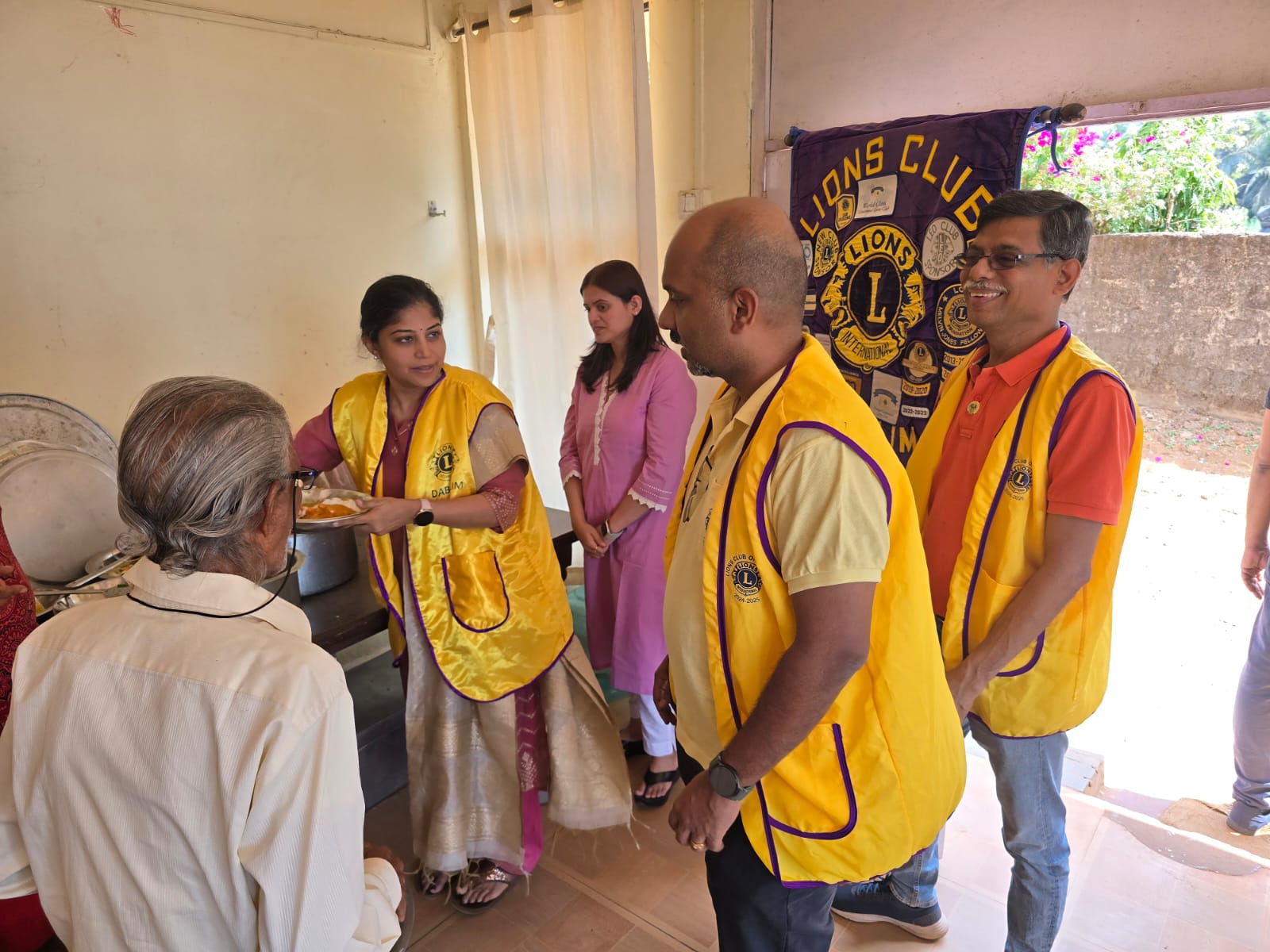 Serving Lunch & Dinner at Old Age Home-Bogmallo