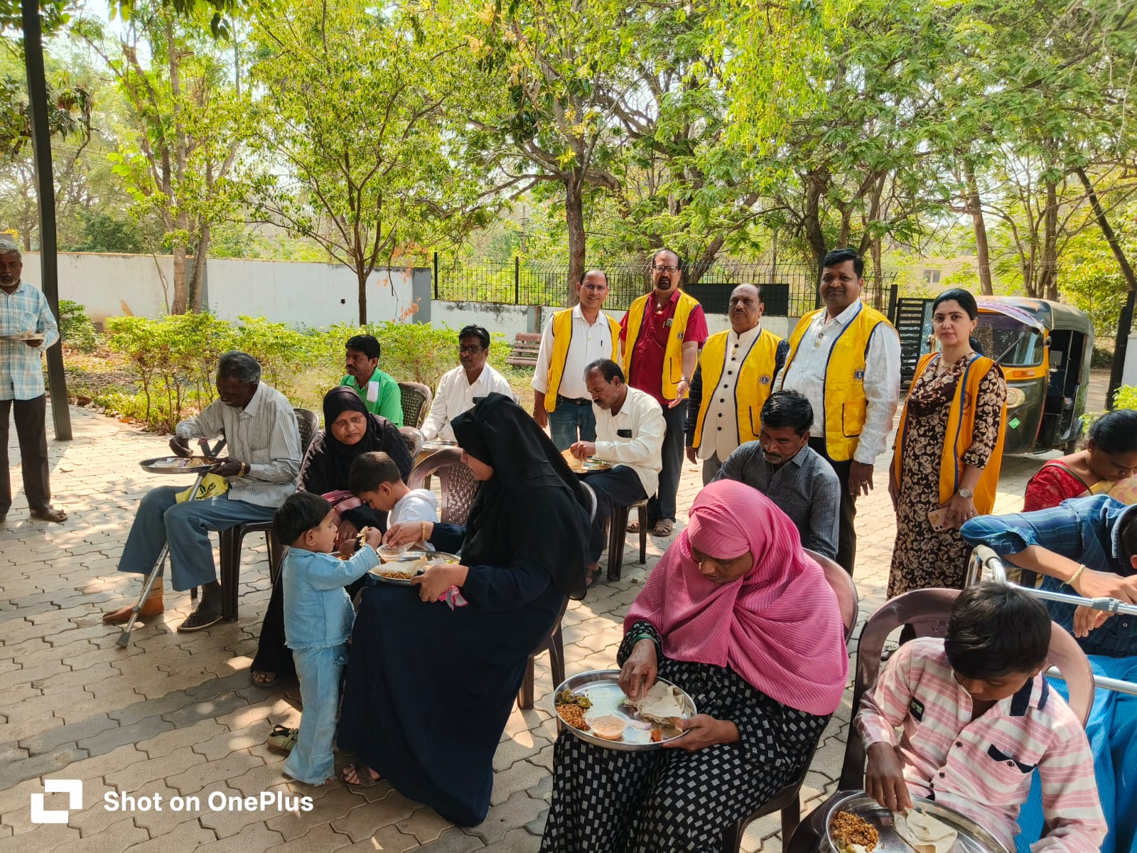 Serving ready food. (signature activity) every saturday