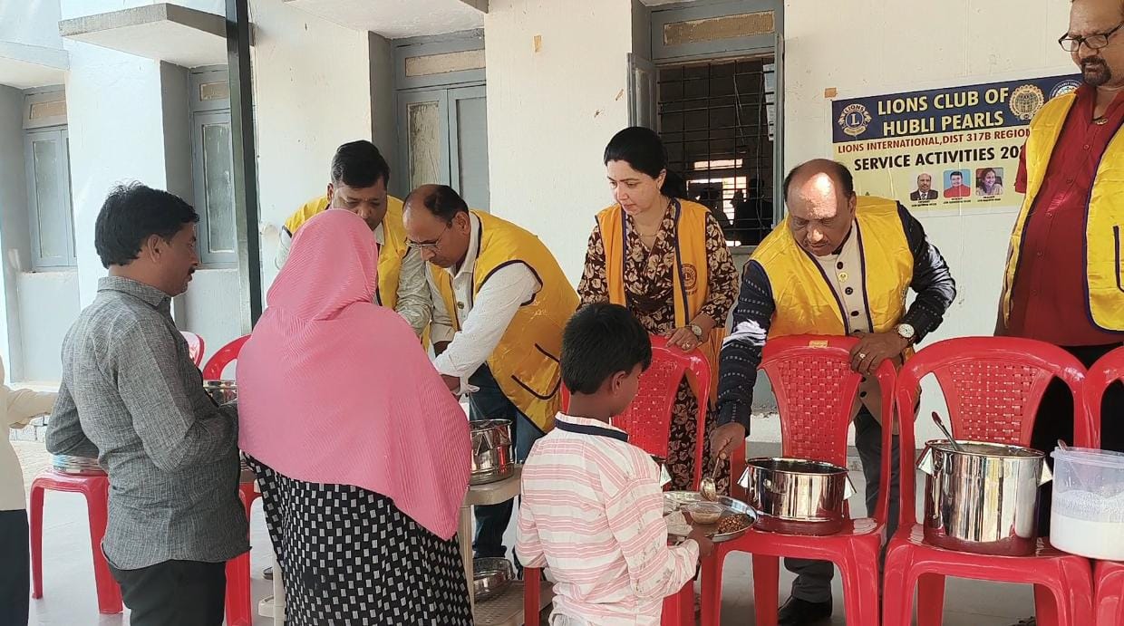 Serving ready food. (signature activity) every saturday