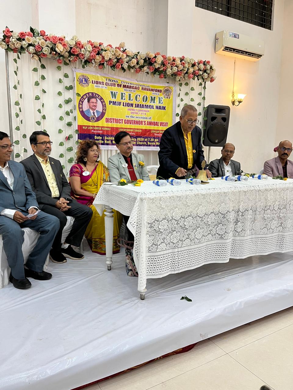 Attended other region’s DG visit on 25th Sunday , ie of Lions ‘s club of Colva and Lions club of Margao Ravanfond