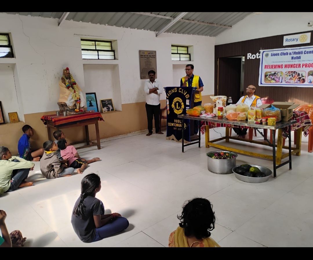 Grocery distribution at school for physicaly challenged children