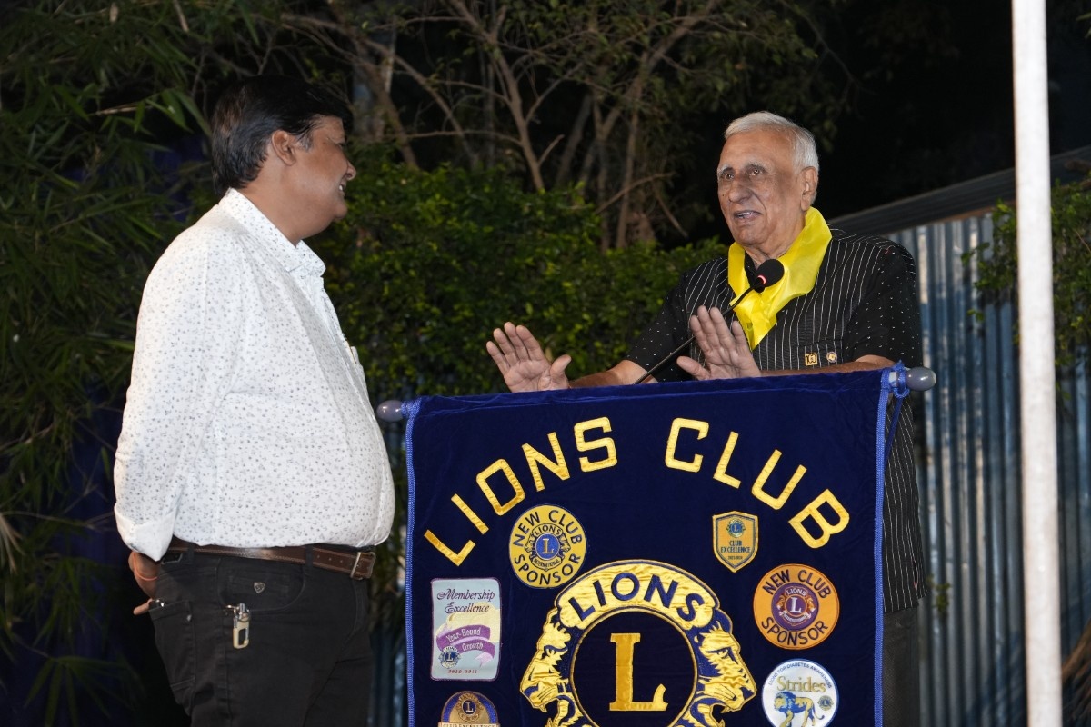 LIONS CLUB OF HUBLI MEMBER SPONSORED A NEW MEMBER IN THE REGION