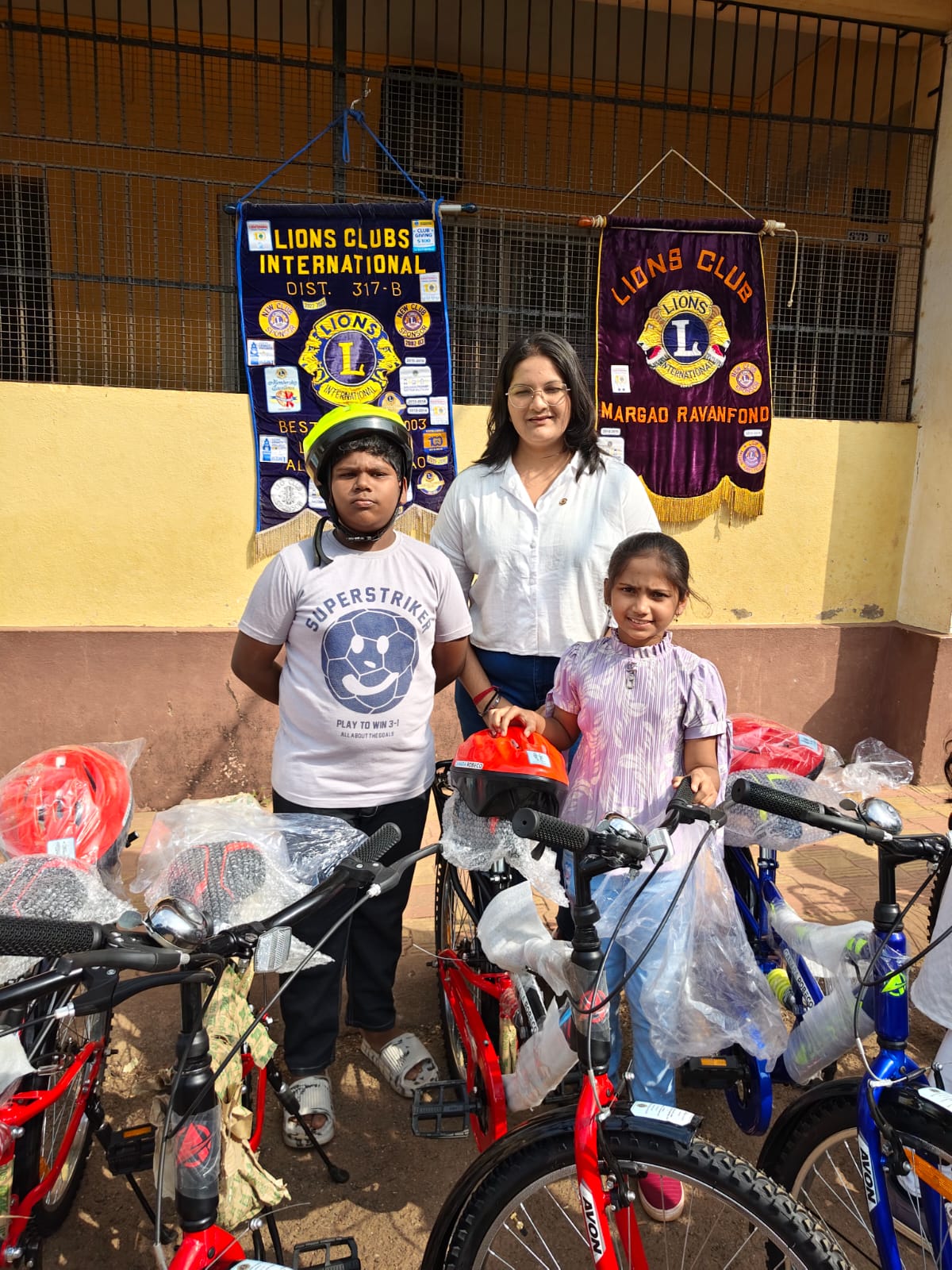 Republic day celebration along side region activity of bicycle distribution