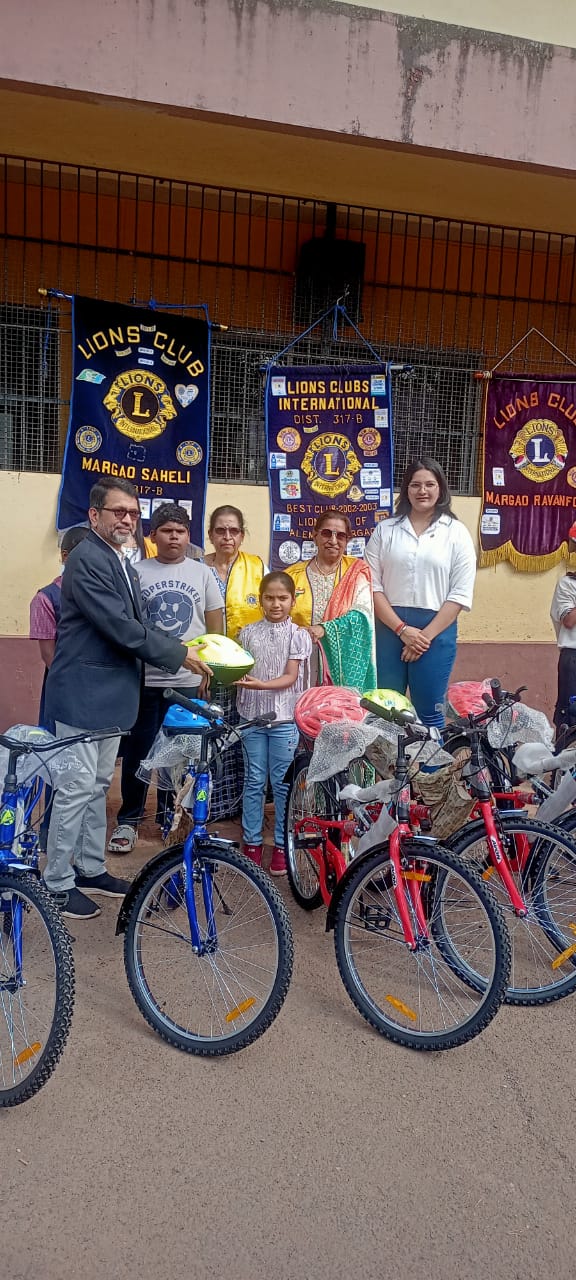 Republic day celebration along side region activity of bicycle distribution