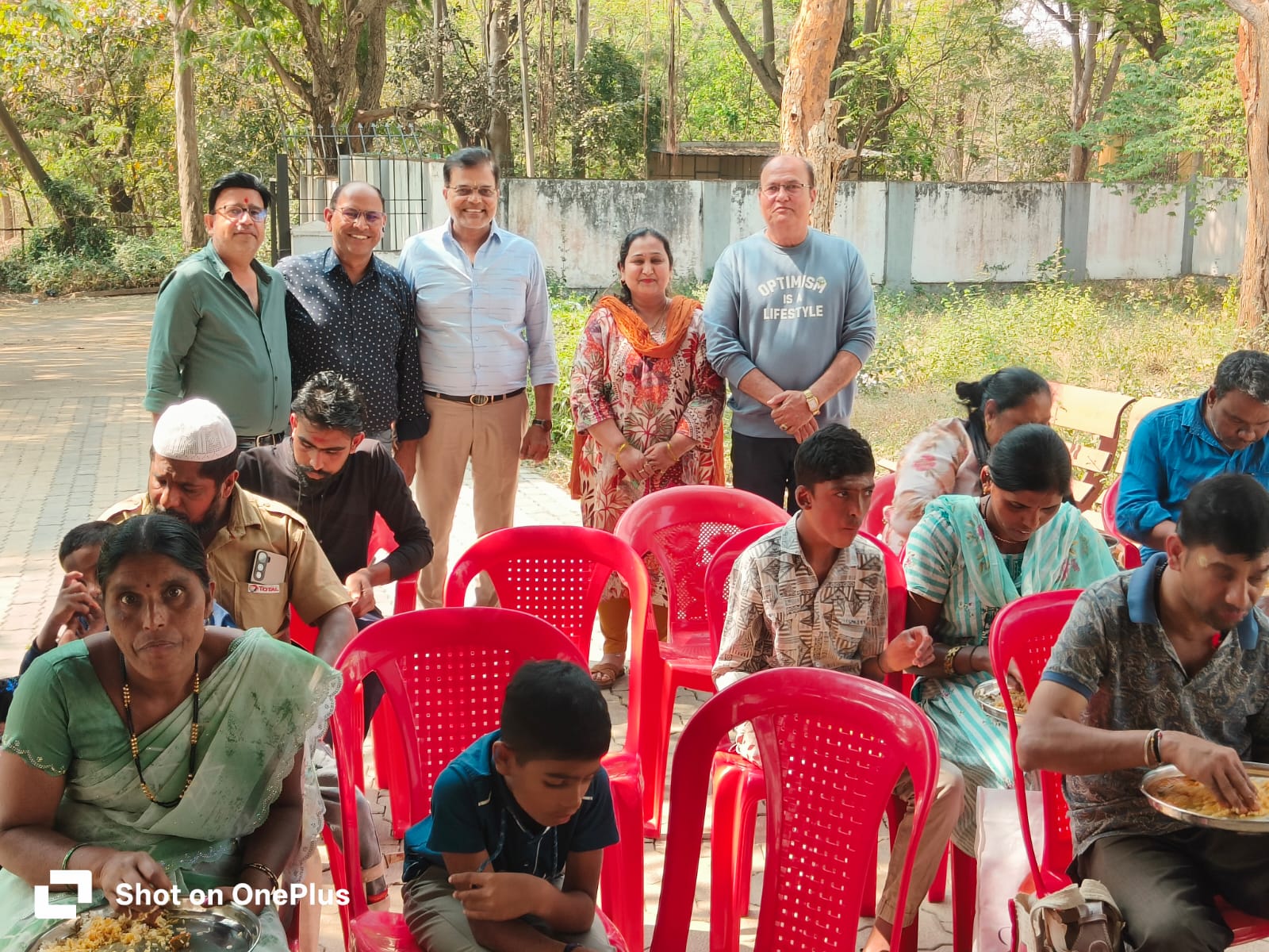 Serving ready food. (signature activity)