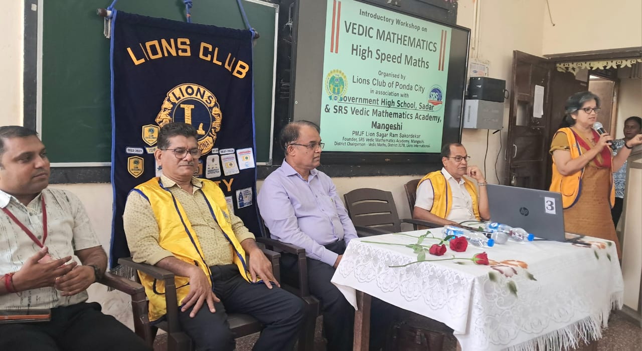 Vedic Mathematics Workshop for students of Std. V to VII of Government High School, Sadar, Ponda
