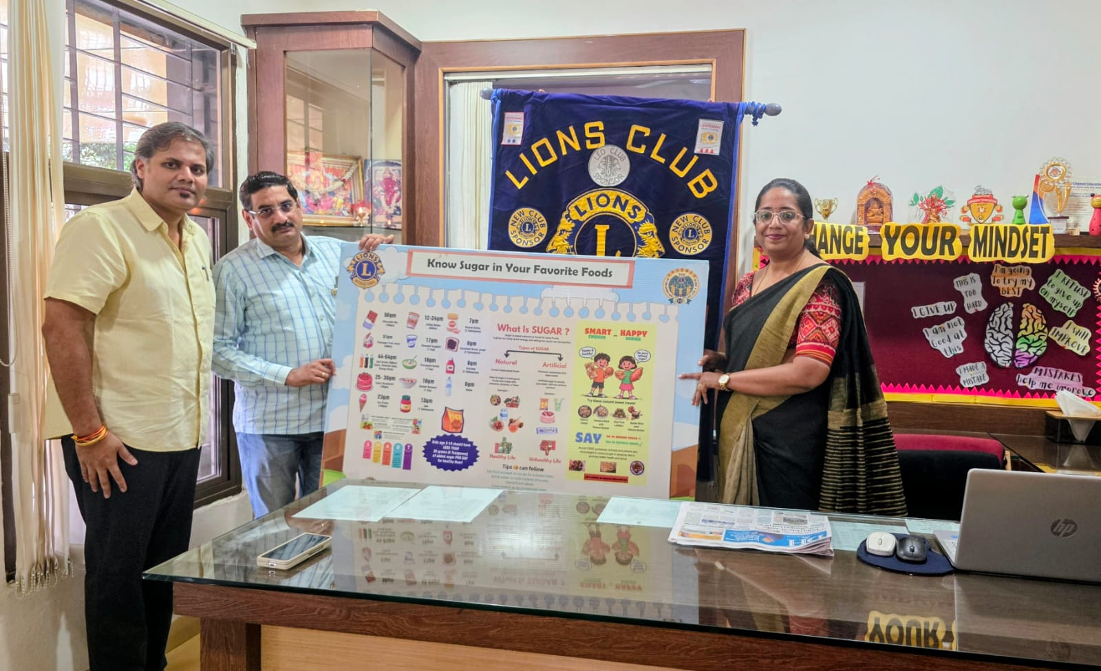 On 4th January, 2026, We, the P S T of the Lions Club of Hubli City, successfully carried out our Signature Service Activity by donating Sugar Boards to KLE's The Banyan School, Hubli.