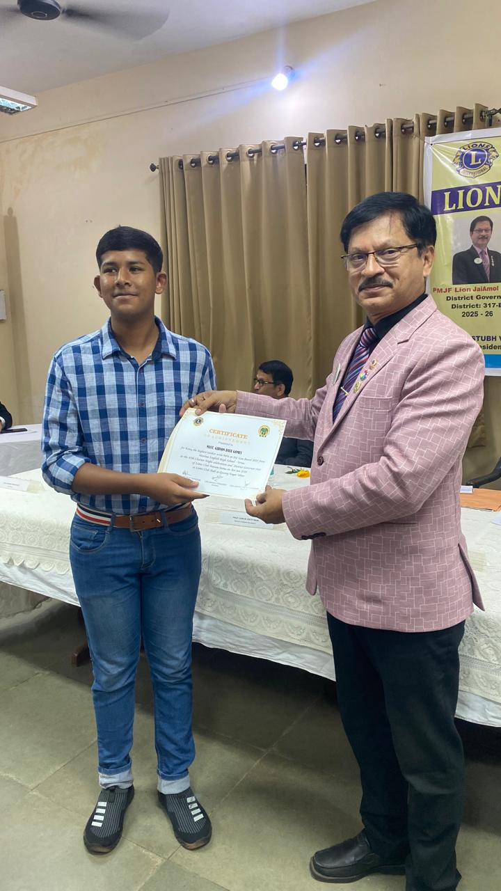 Xth Standard School Topper's felicitation from 6 school in the Nuvem Verna 