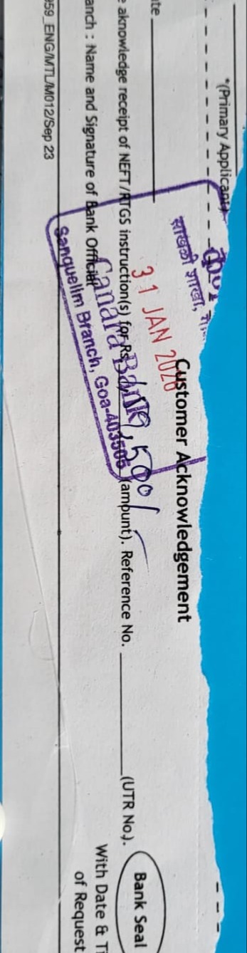 Payment of 2nd half International Dues