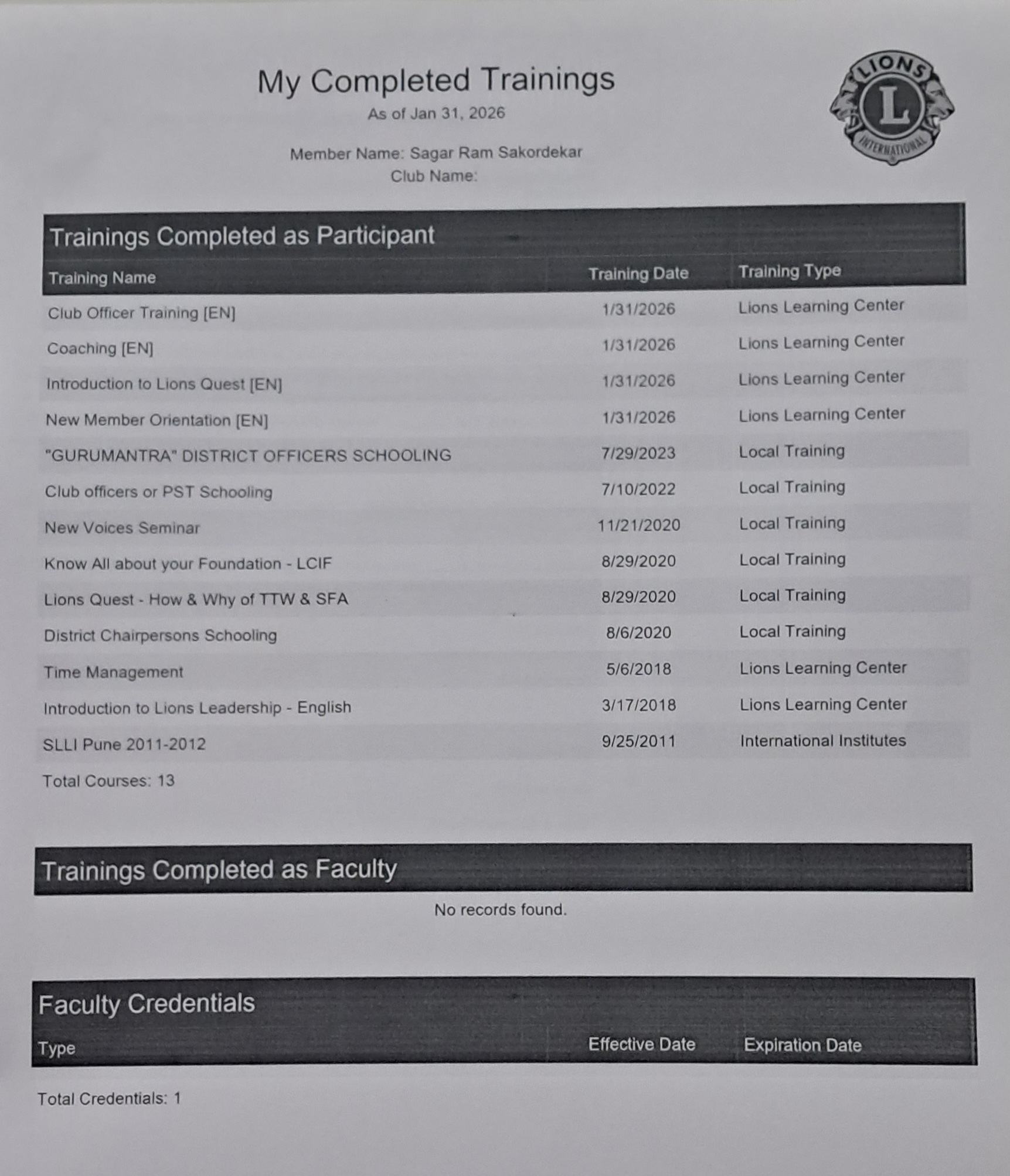 Lions Learning Center