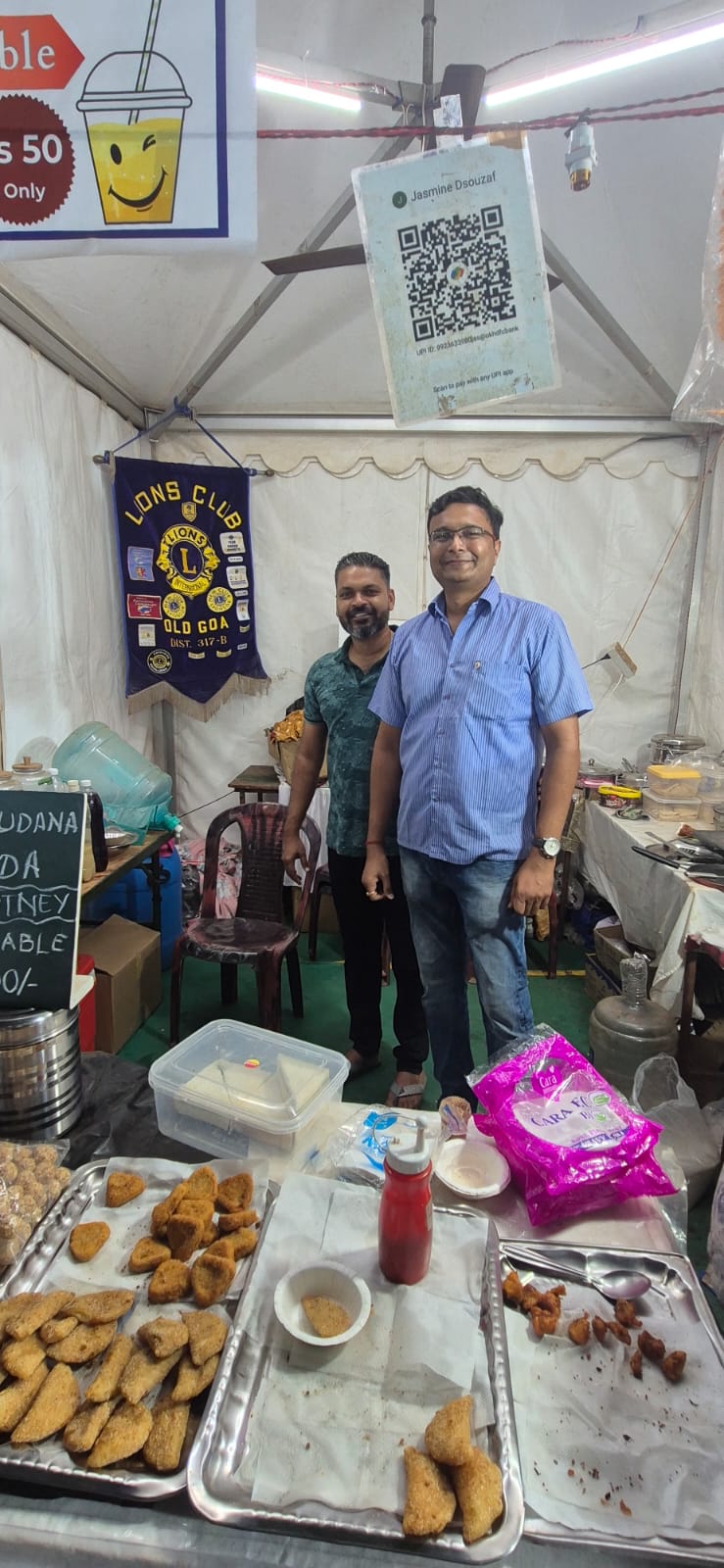Displayed banner of Lion Club Old Goa