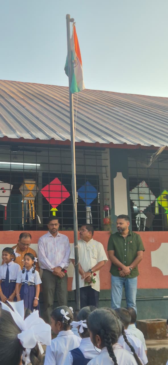 Celebrated Republic Day at Govt. Primary School, Carambolim, Tiwsadi, Goa