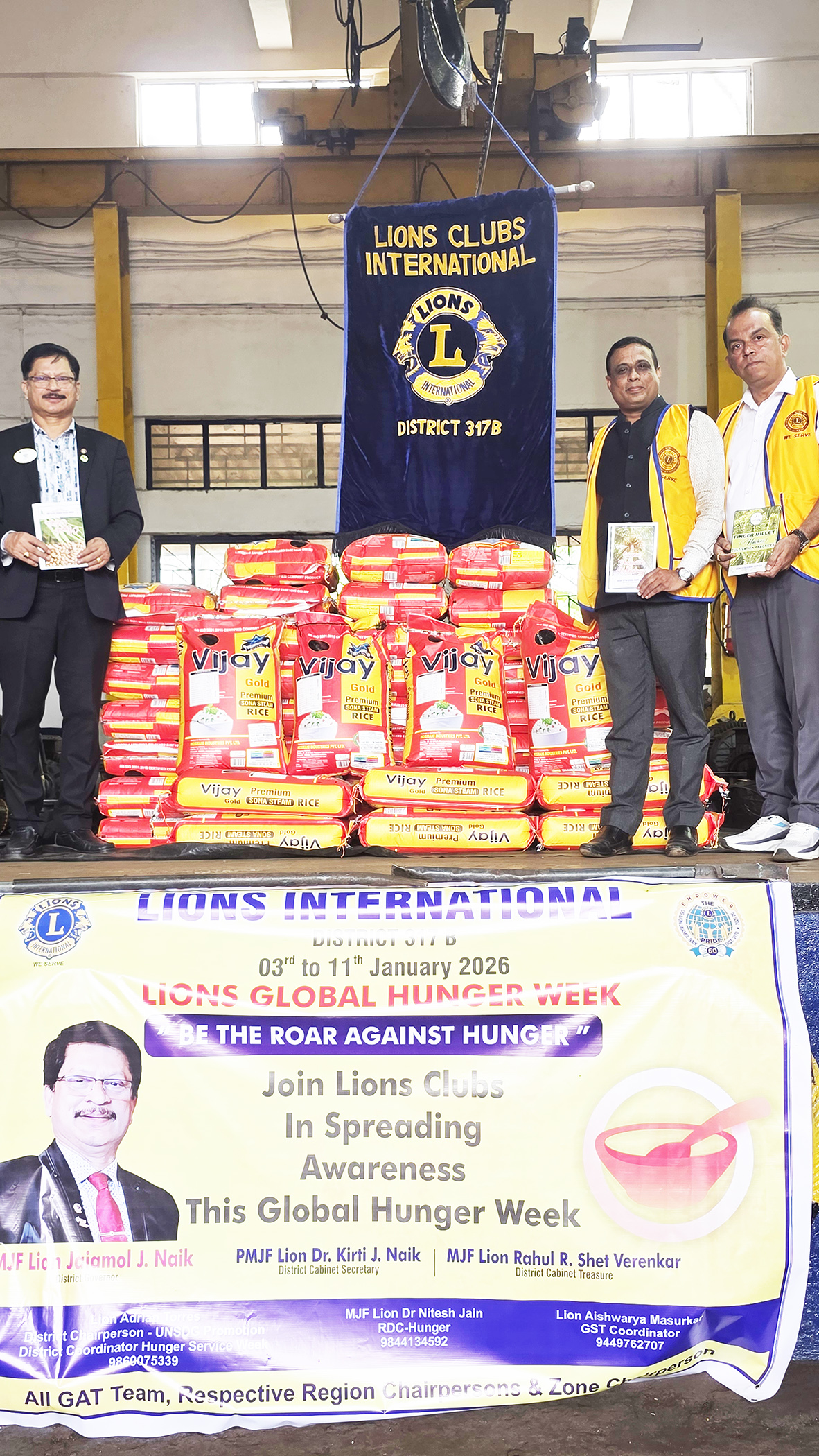 Hunger Service Week For Rice Bags Distribution To The Goa Region Rs 5,000 From One Well Wisher Donated For Rice Bags