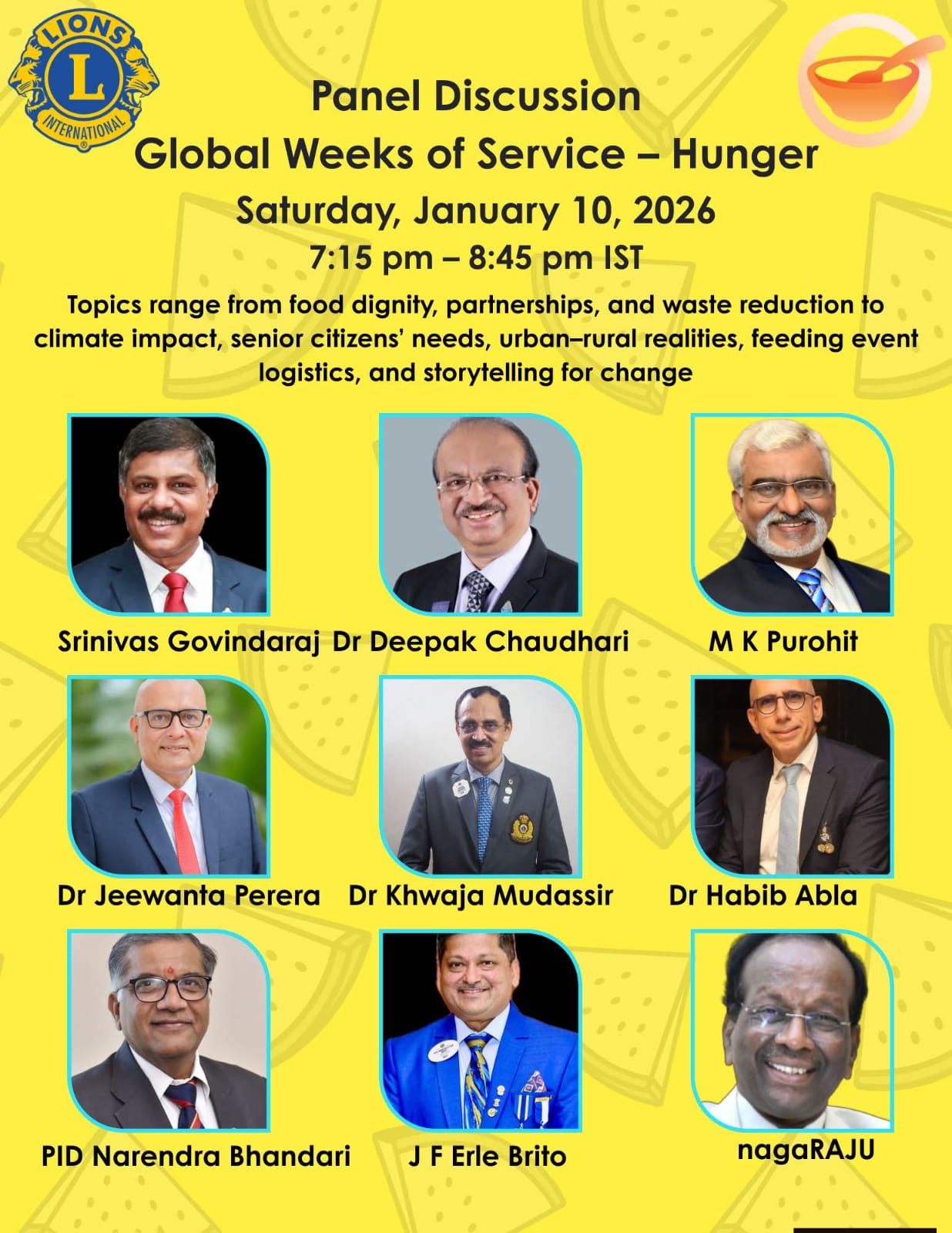 Attended National Level Hunger Week iscussion With Panelsits On Hunger A Global Cause