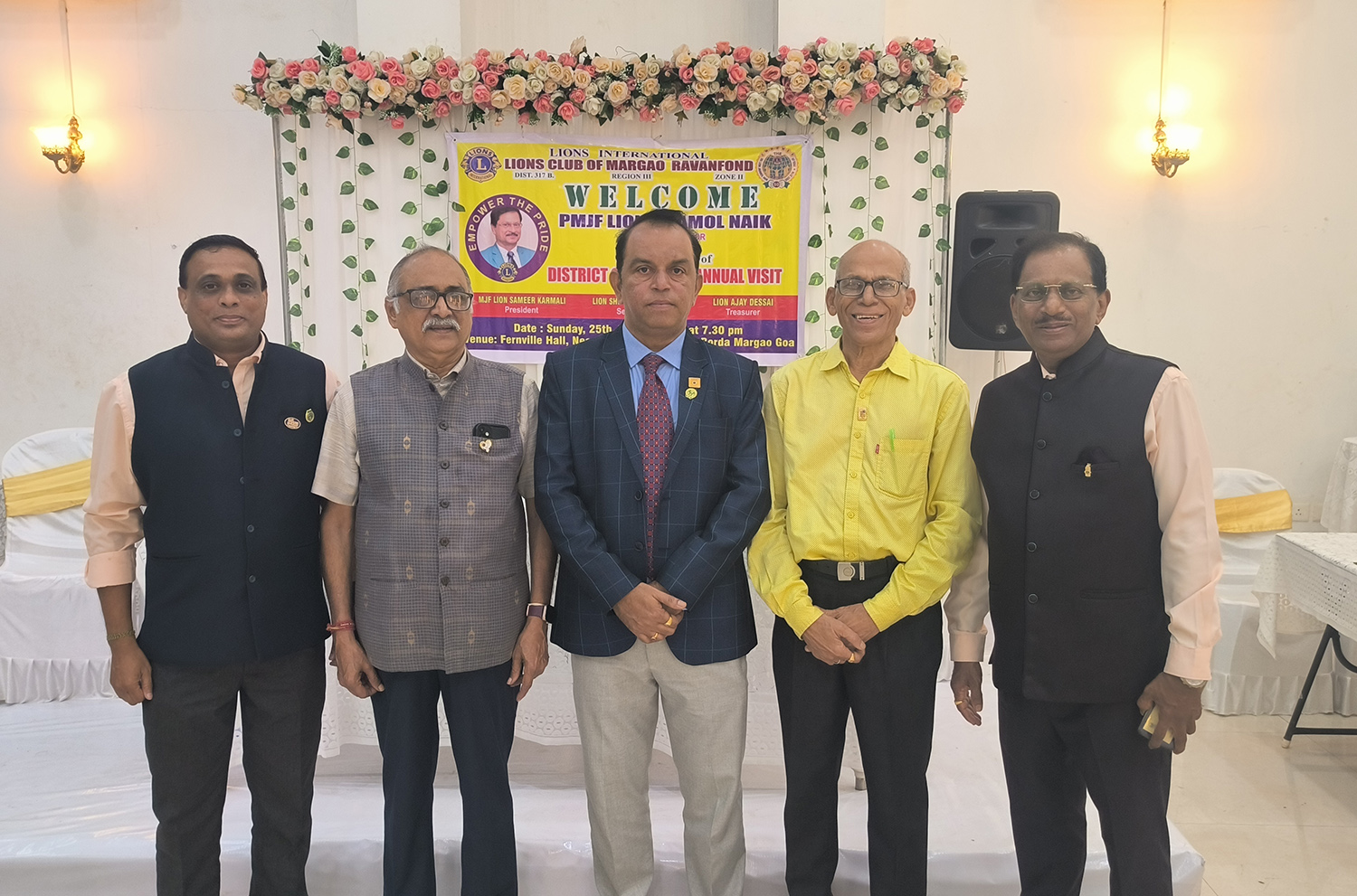 Attended DG Visit To Lions Club of Margao Ravanfond Took Place on the 25th as the Software Dosent Allow so put on 27th as 26th was Navelim