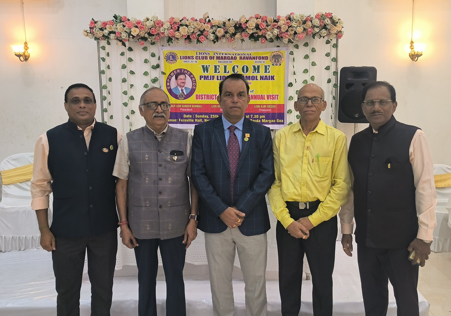 Attended DG Visit To Lions Club of Margao Ravanfond Took Place on the 25th as the Software Dosent Allow so put on 27th as 26th was Navelim