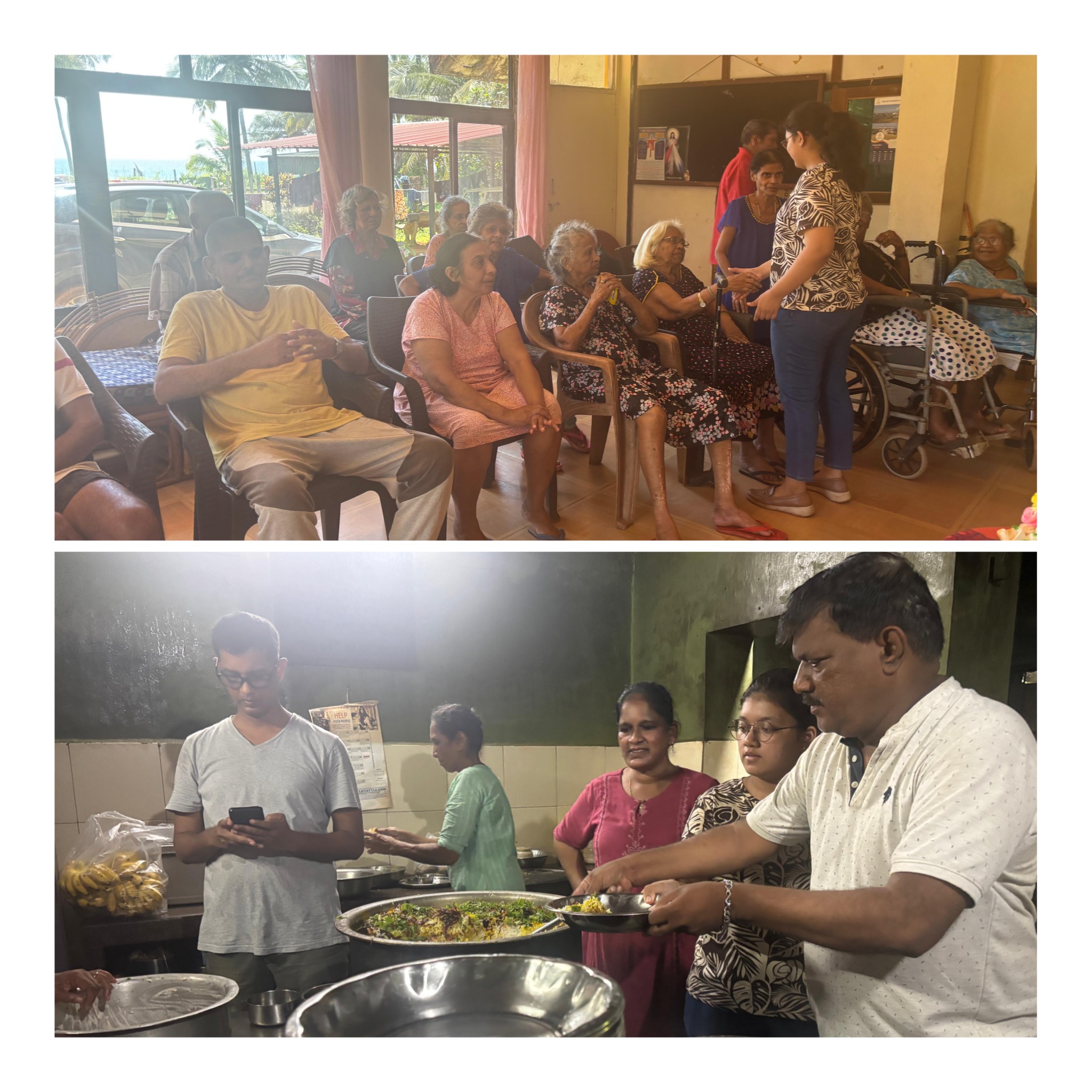 Served food in Oldage home bogmallo 