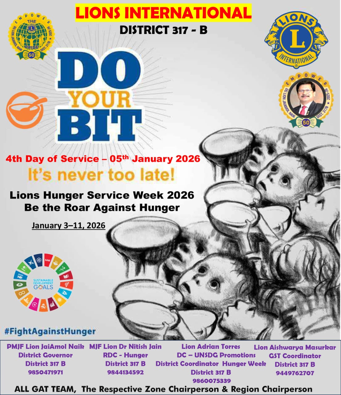 Promo Day 4 of Hunger Week 2026 for District 317 B