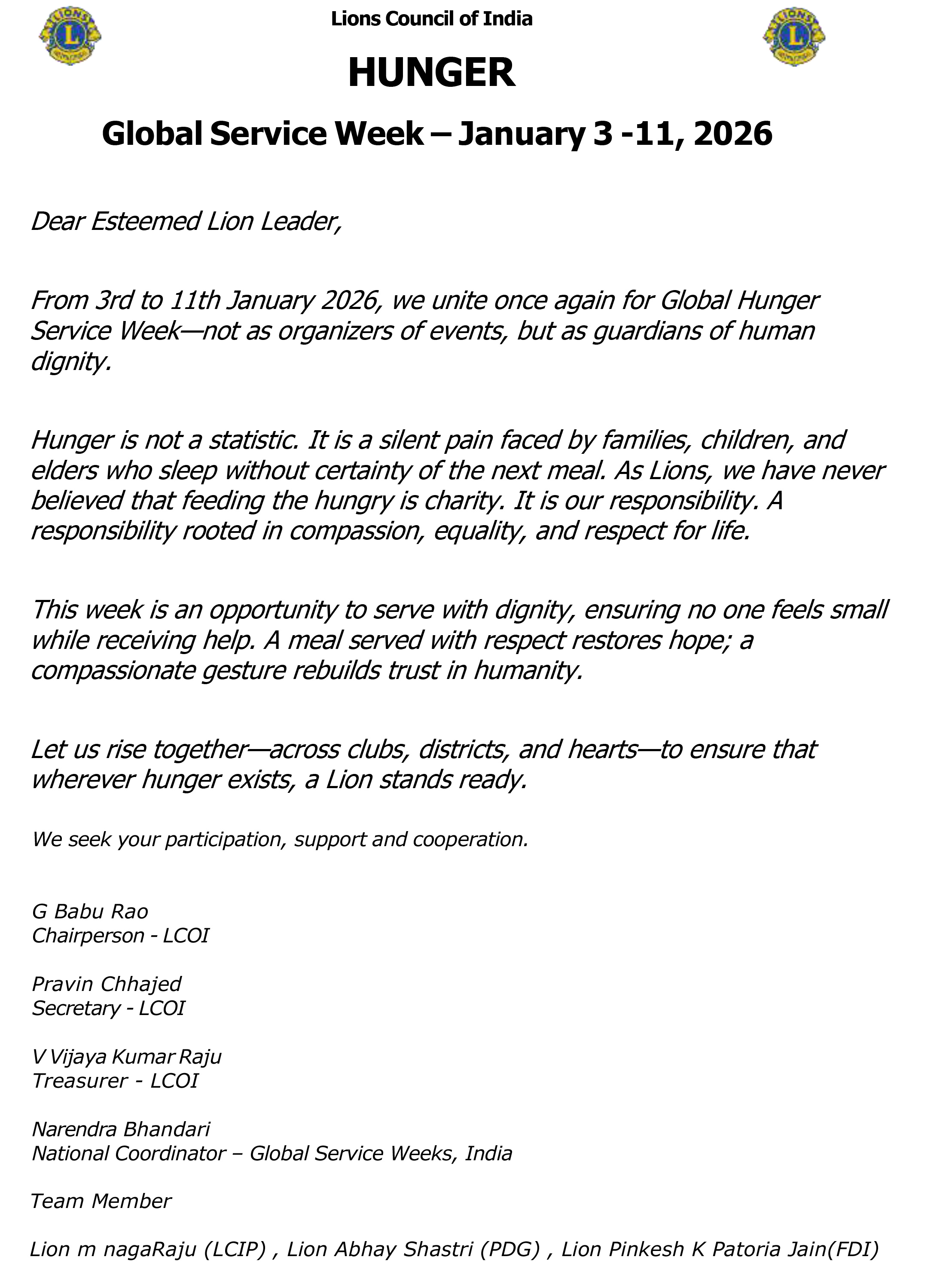 LCOI Hunger week awards submittion Link👇 https://forms.gle/FhSuVKHCNsCCHPcVA