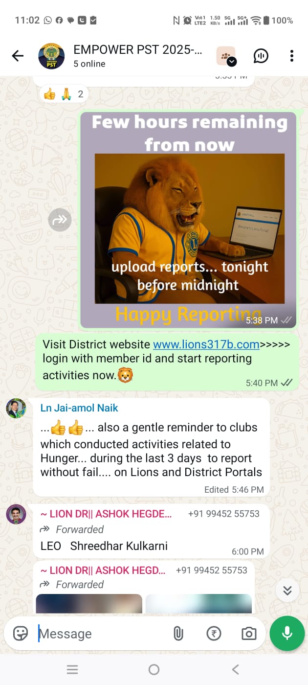 For awareness on reporting of activitieson district portal circulated messages and flyers 