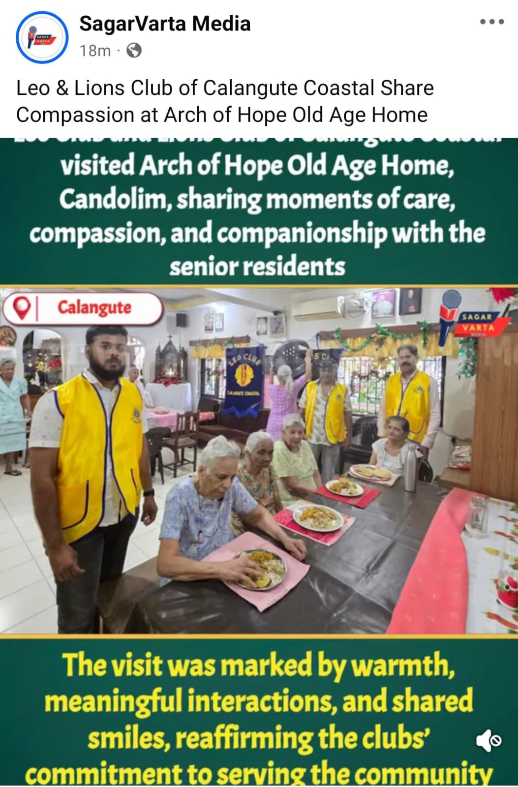 News on Sagar Varta with Lions Imaging as our Media Partner for Hunger Week of LC Sirsi amd LC Calangute Coastal https://www.facebook.com/share/r/1AYw1GqHgR/ & https://www.facebook.com/share/r/18LQauoPhR/