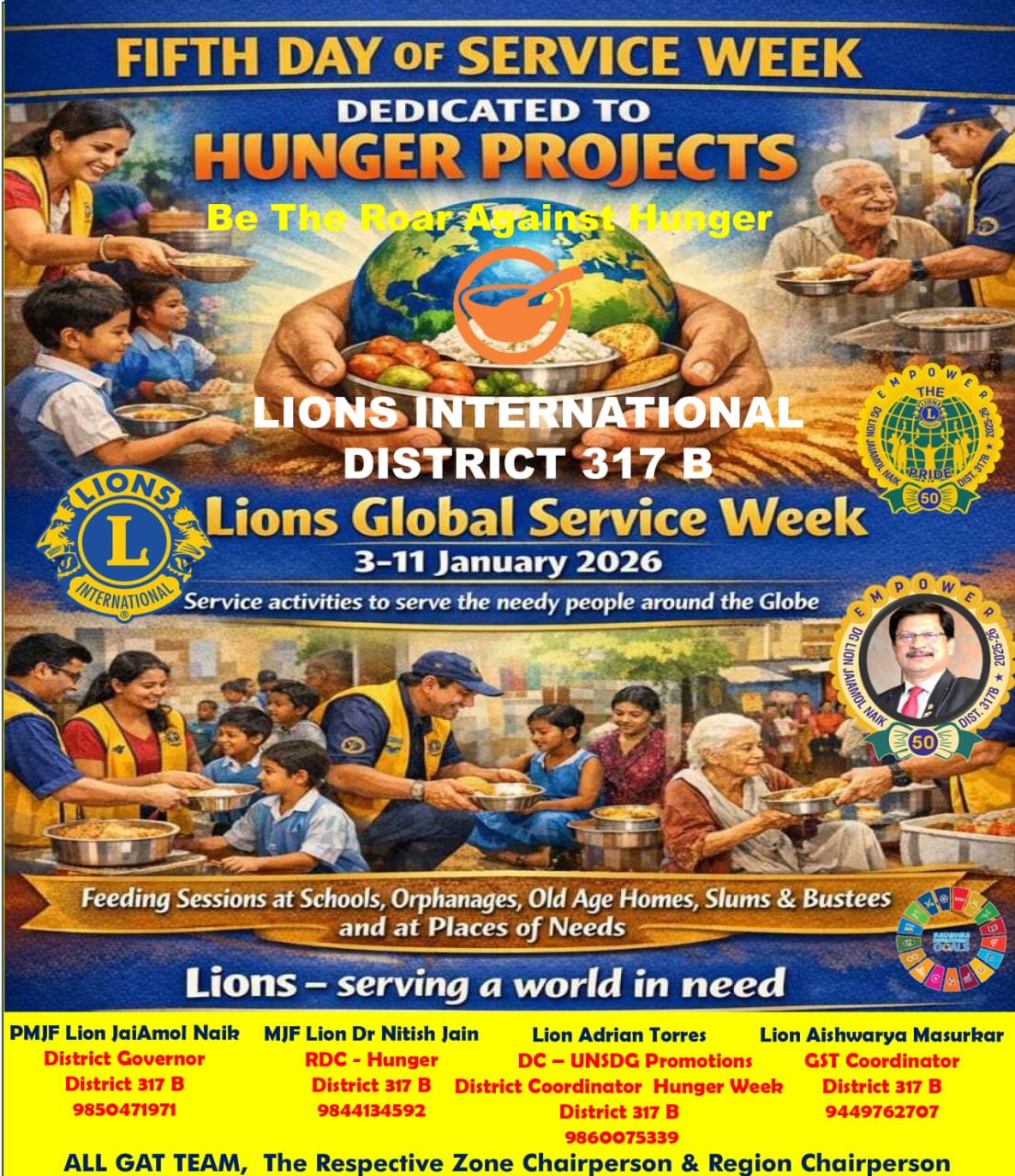 Day 5 Promo for Hunger Week Reaching Clubs across District with Guidance and Support