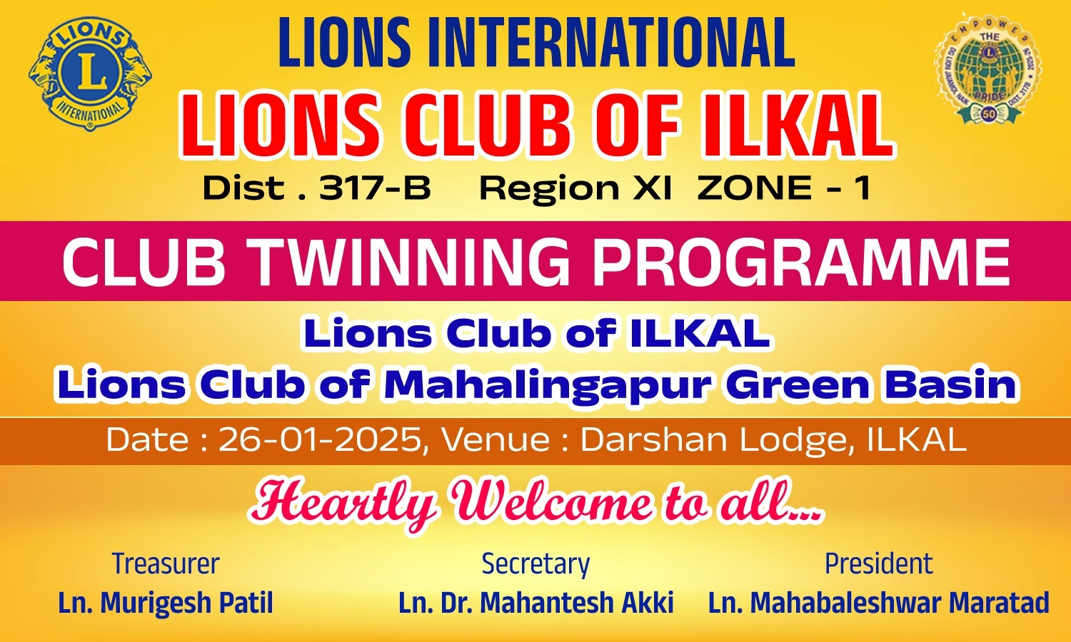 Inter Club Twinning program 
