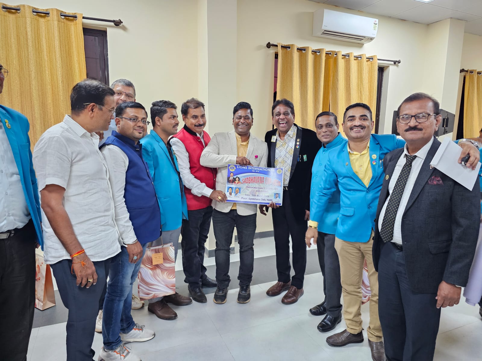 Release of poster of Region XI cricket tournament by PMJF Ln Jaiamol Naik at Goa