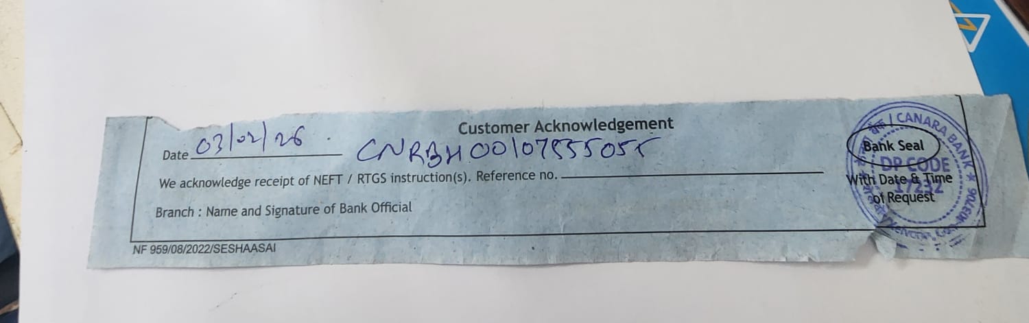 Semi Annual International dues for 2nd half