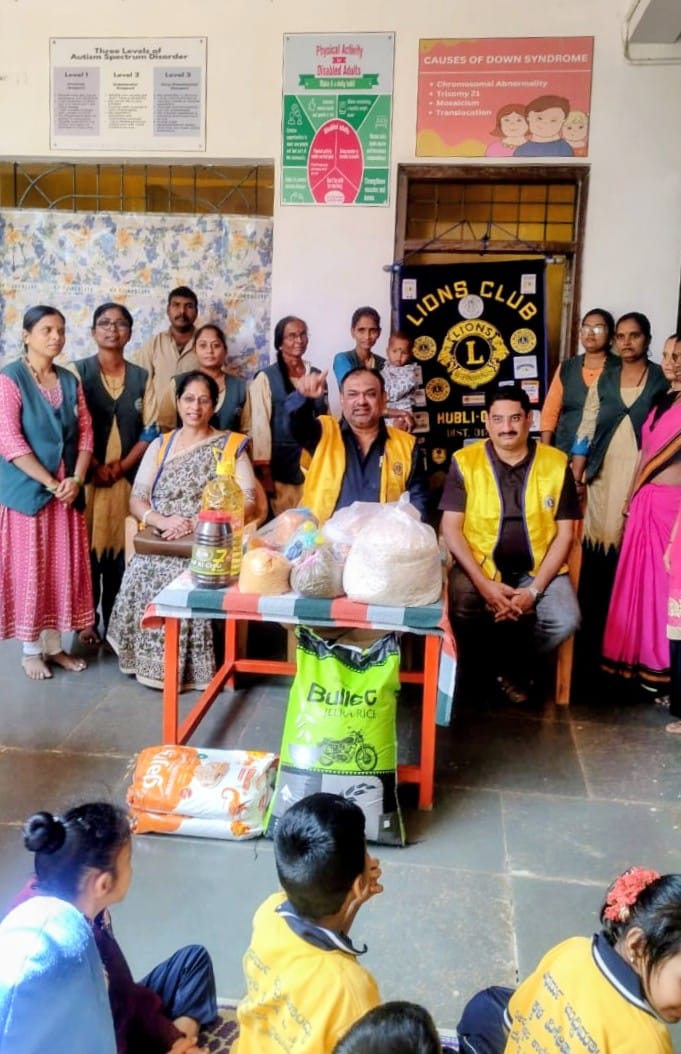 On 7th January 2026 , we, the P S T of the Lions Club of Hubli City, along with our Lion Ladies Members , successfully carried out our planned service activity at Aarooda Residential School for Mentally Retarded Children, Sainagar, Hubli .
