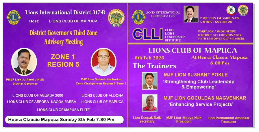 3rd ZONE ADVISORY MEETING & CLUB LION LEADERS INSTITUTE(CLLI)U