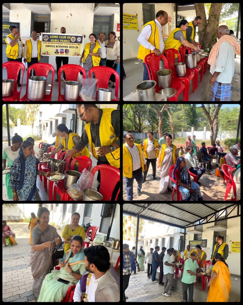 LIONS CLUB OF HUBLI PEARLS IN MY ZONE ORGANISED A HUNGER RELIEF CAMP