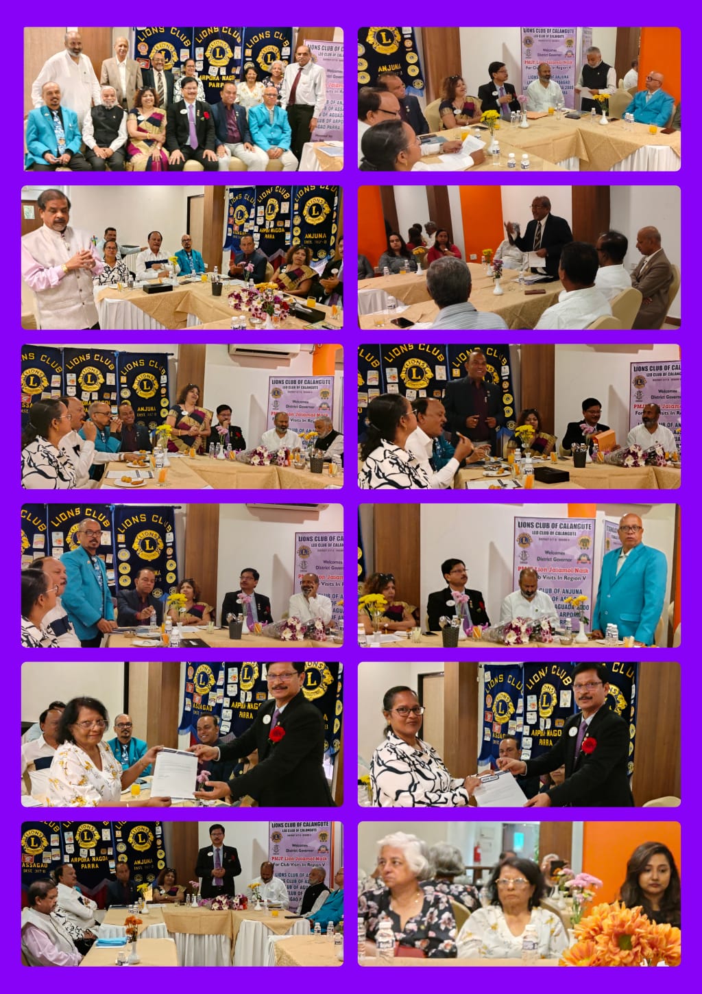 lions Club of Arpora Nagoa parra attended the DG visit programme 