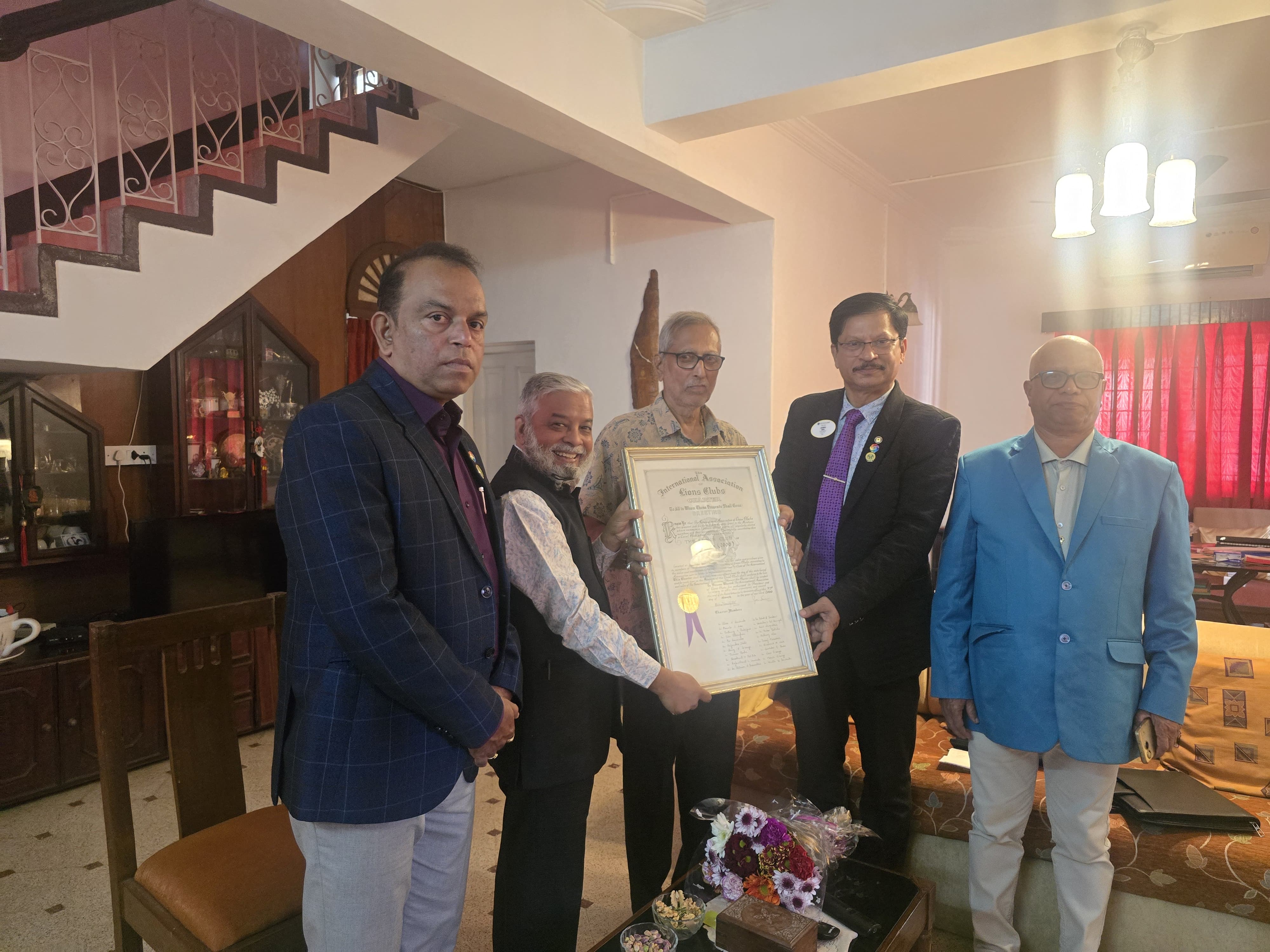 DG visited the Lions Club OF Aguada 2000 at their residence 