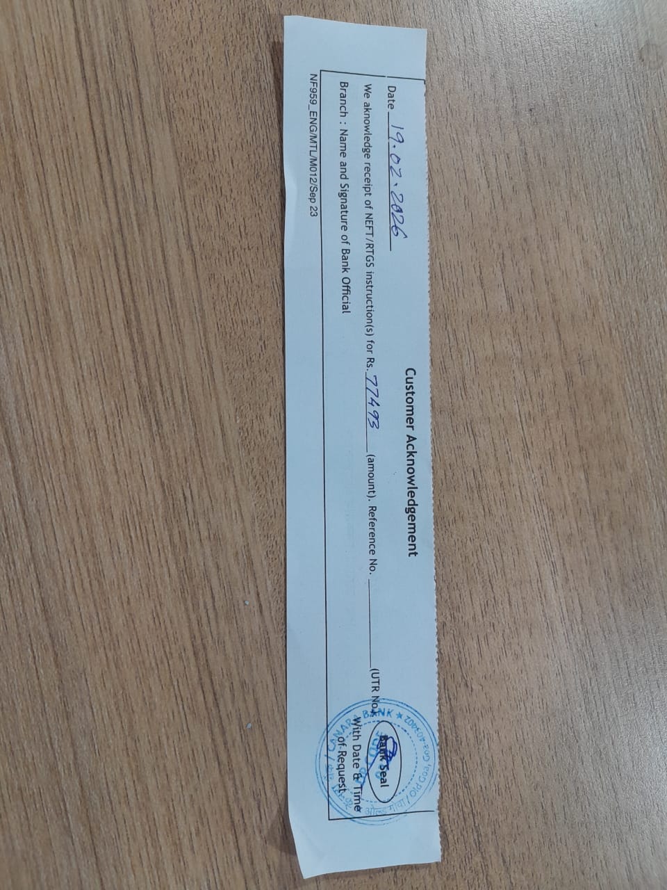 Payment of Semi Annual International Dues for 2nd Half