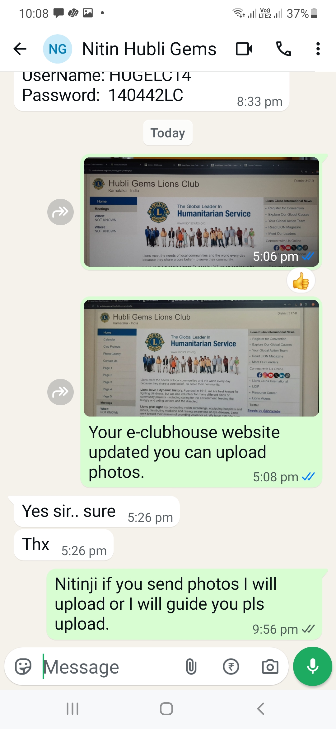 Assistance to Lions clubs Lions Portal and e-clubhouse