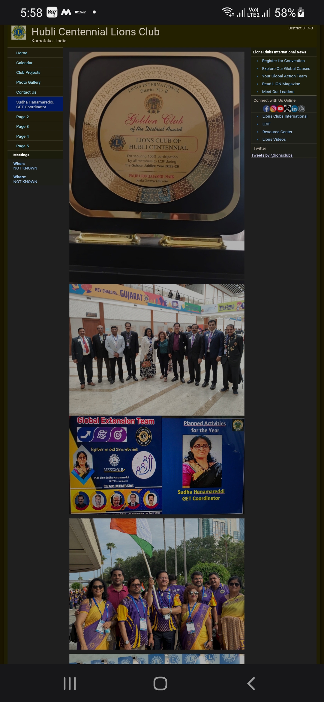 Assistance to Lions clubs Lions Portal and e-clubhouse