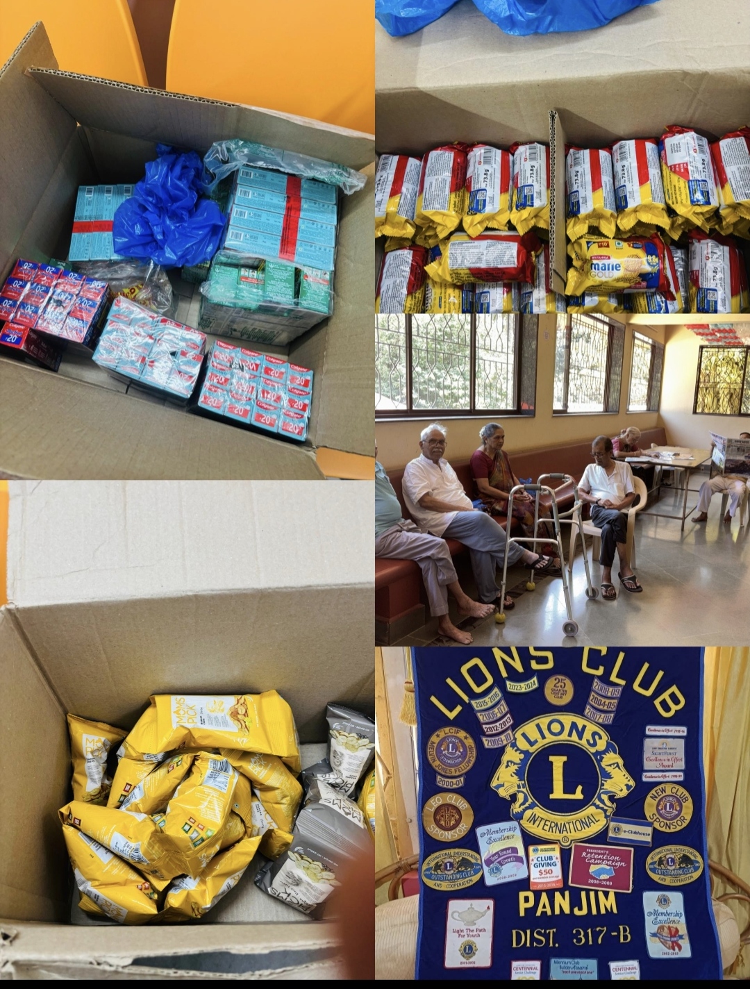 Members of Lions Club of Panjim visited Sneha Mandir, a Old Age Home in Ponda.
