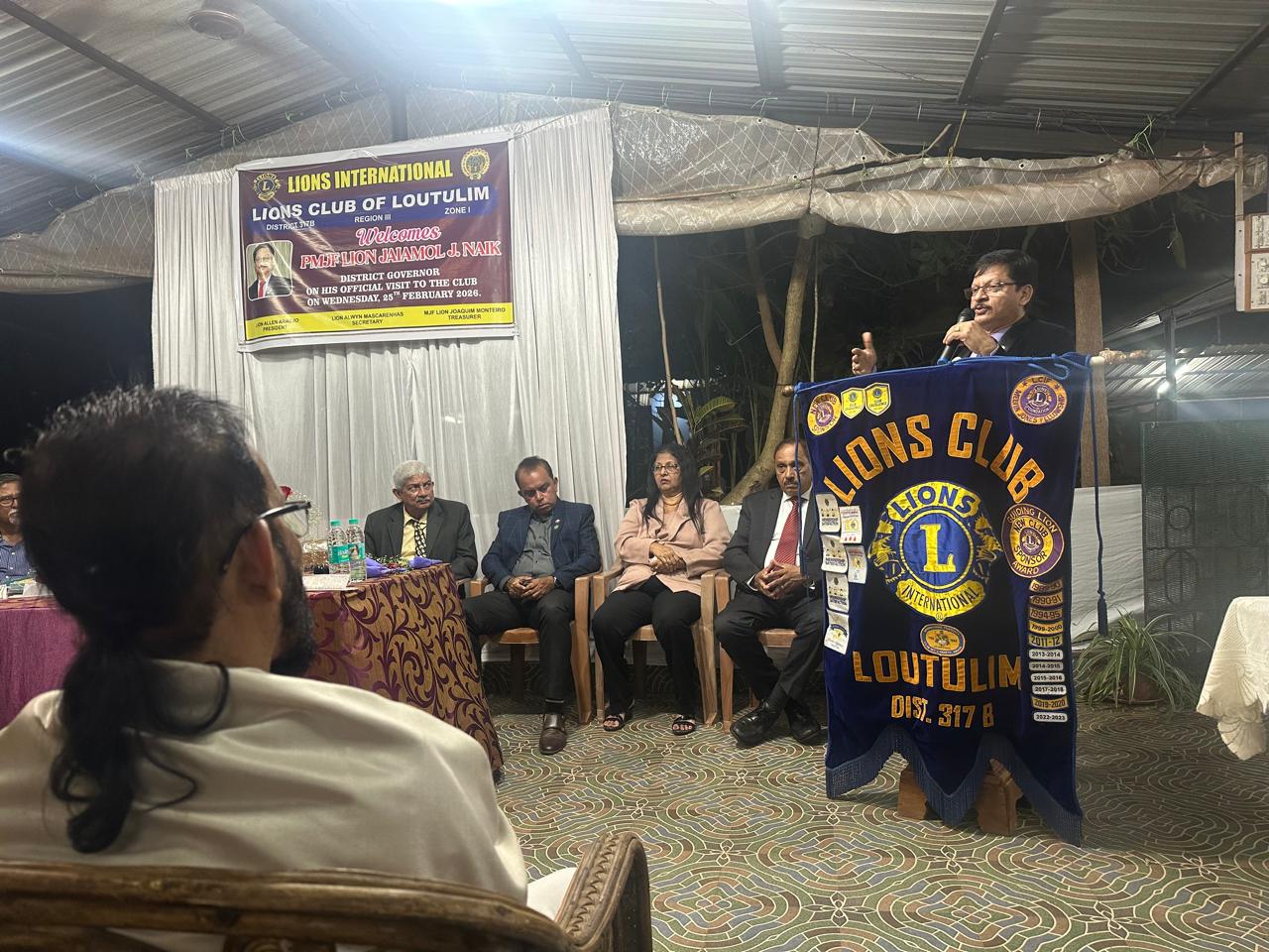 Attended Charter Nite and DG visit of LC Loutulim